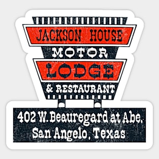 Jackson House, Motor Lodge TX ------- Retro Mid Century Aesthetic Sticker